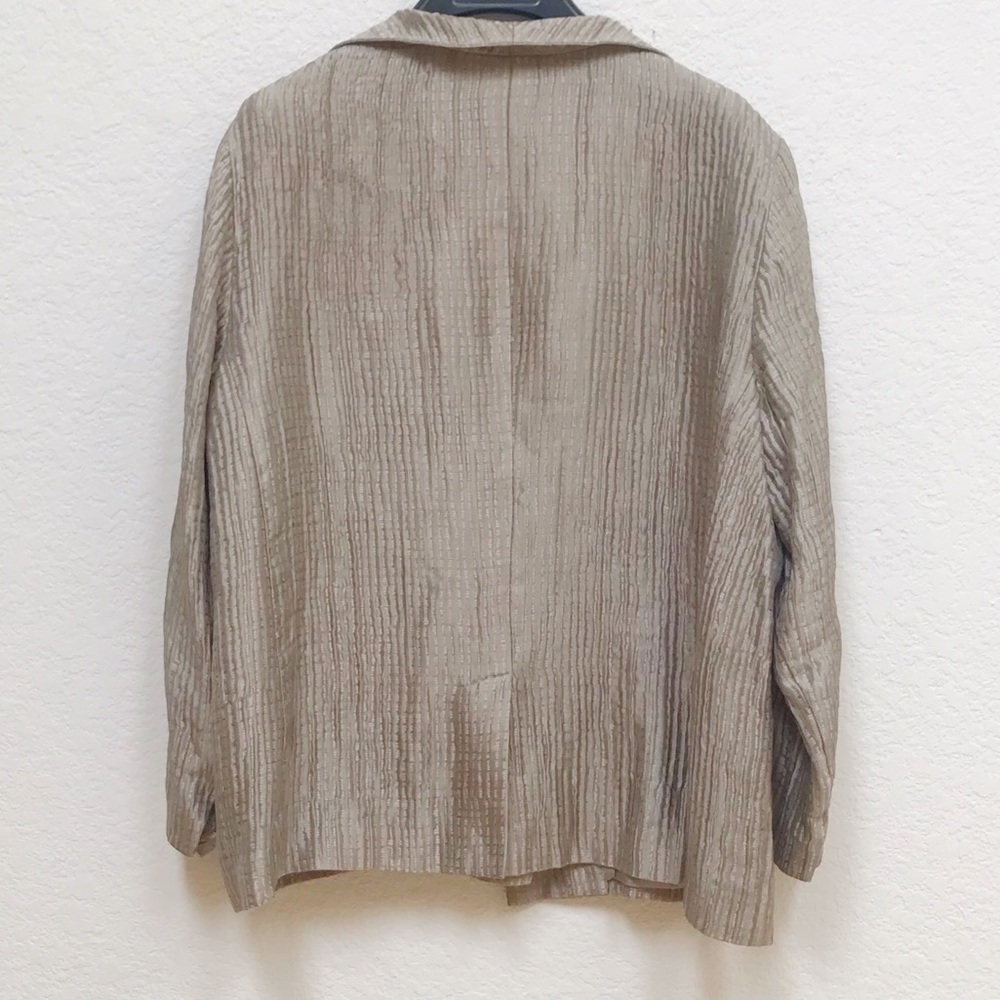 Eileen Fisher Silk Textured Open Front Blazer - Picture 2 of 11